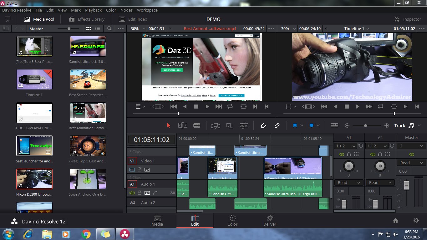 What is the best professional video editing software for mac free